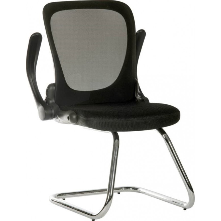 Flip Mesh Visitor Boardroom Chair - Foldaway Arms